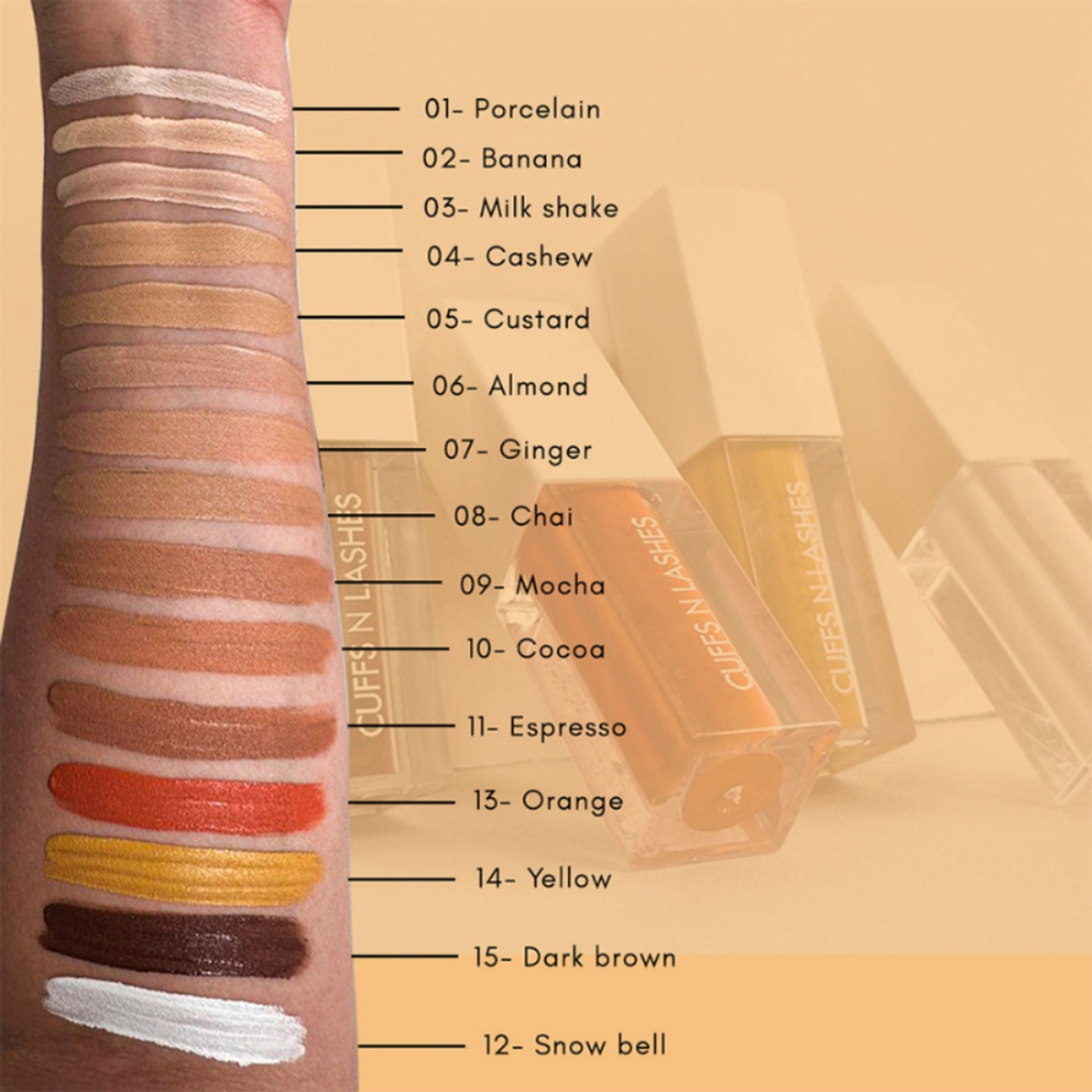 CUFFS N LASHES Cover It All Liquid Concealer - 07 Ginger