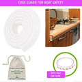 Safe-O-Kid Unique High Density L-Shaped 2 Mtr Long Mini 4 Edge Guard With 16 Corner Cushions - Cream