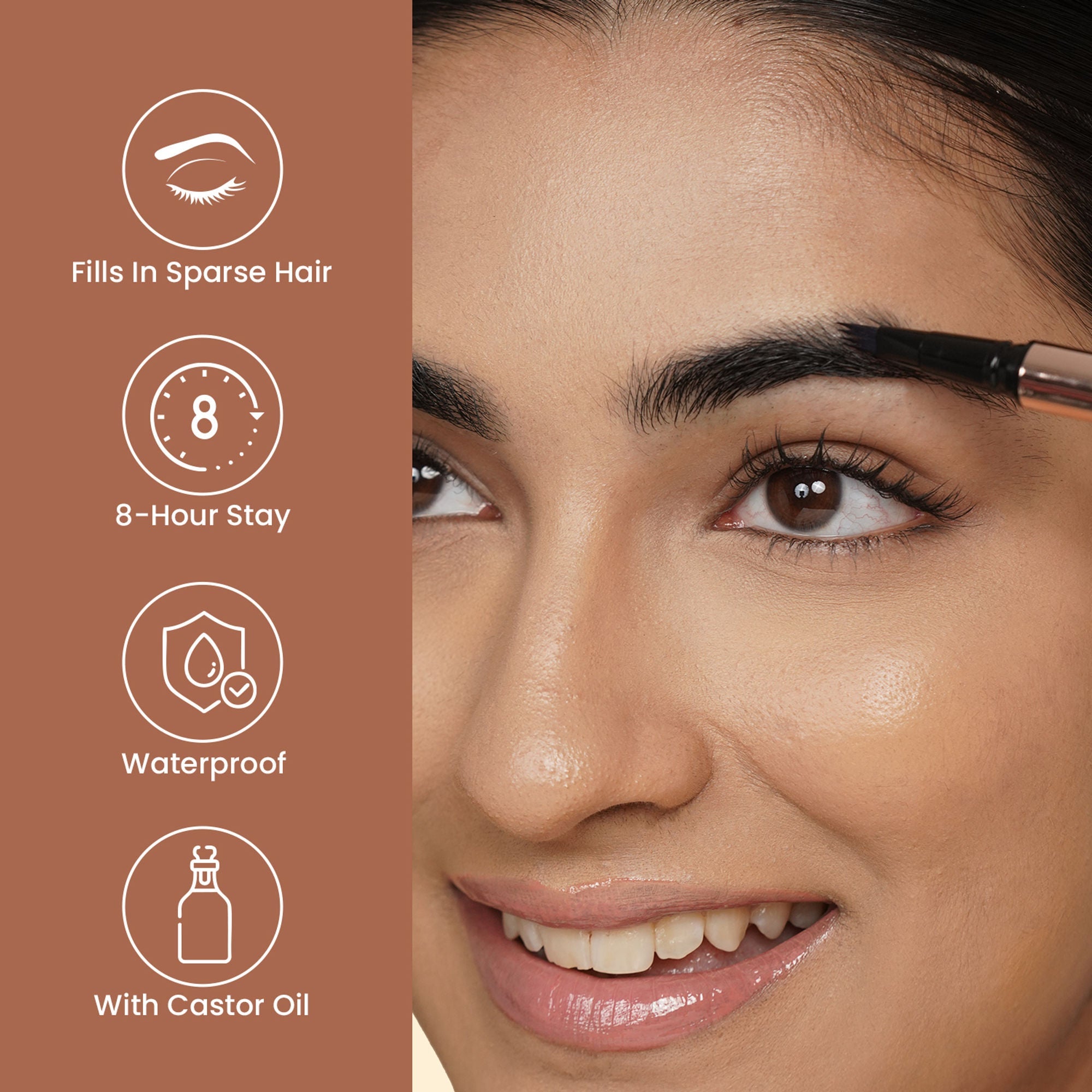 Swiss Beauty Browmance Pen Fills In Sparse Hair For 8-Hour Stay - 1 Light Brown