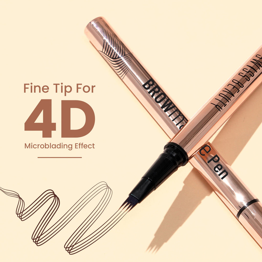 Swiss Beauty Browmance Pen Fills In Sparse Hair For 8-Hour Stay - 3 Dark Brown