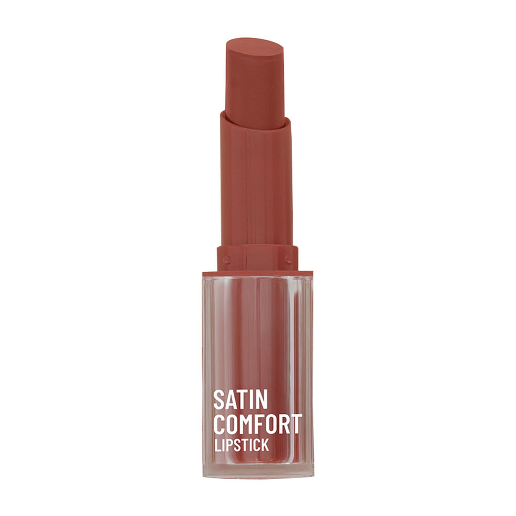 Swiss Beauty Satin Comfort Smooth Glide, Highly Pigmented , Ultra Hydrating Lipstick - 3 Roasted Brown