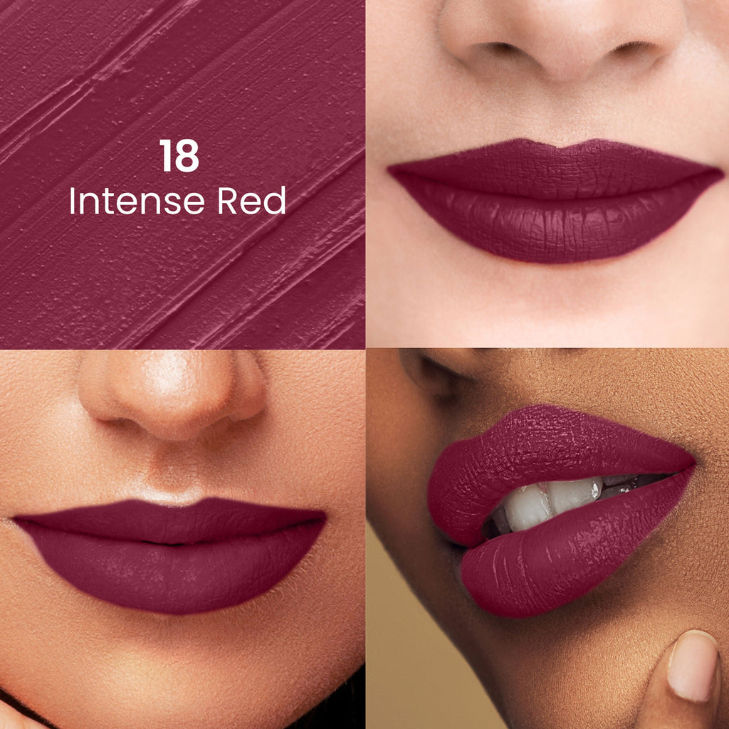 Swiss Beauty Satin Comfort Smooth Glide, Highly Pigmented , Ultra Hydrating Lipstick - 18 Rouge Red