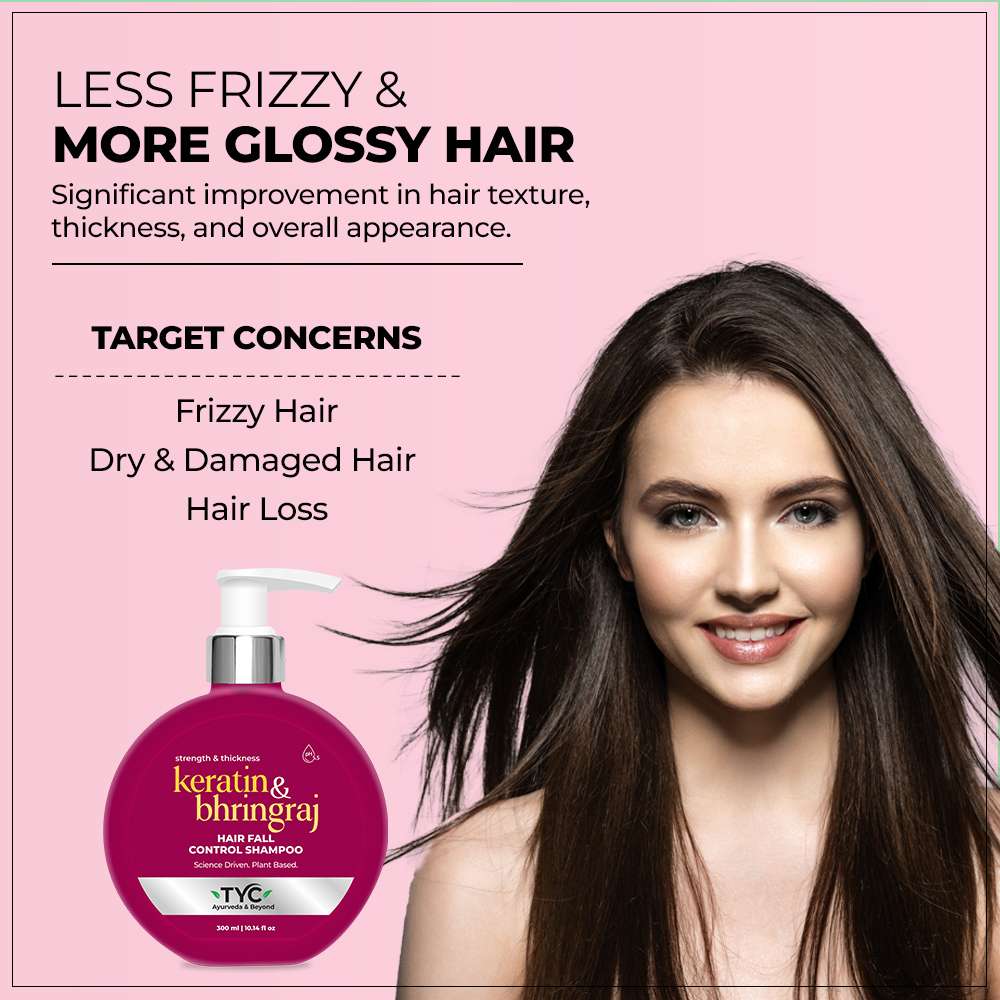 TYC Hair Fall Control Shampoo - Keratin + Bhringraj