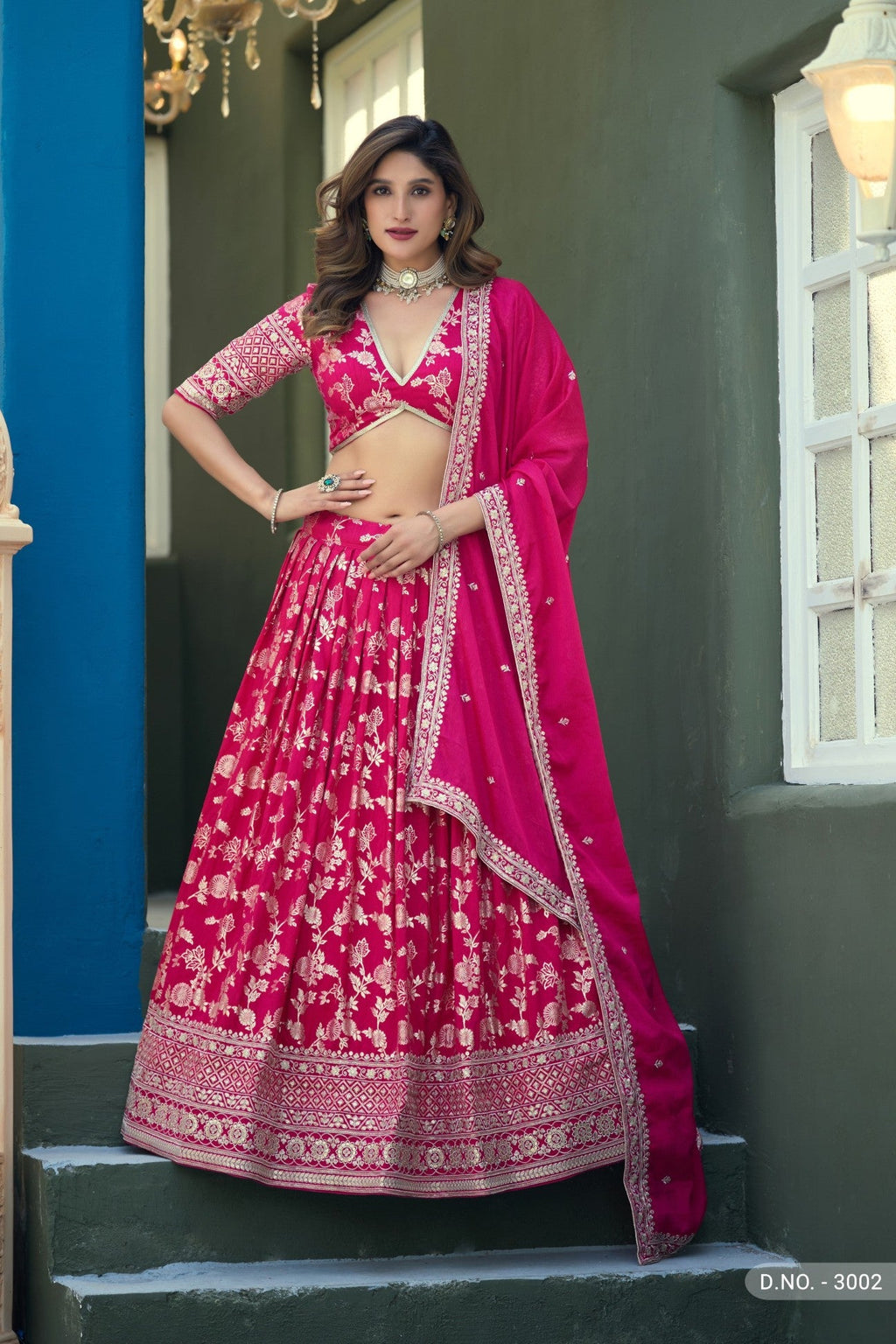 Anaita Magenta Dola Silk Lehenga Choli With Heavy Embroidery Work