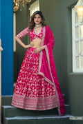 Anaita Magenta Dola Silk Lehenga Choli With Heavy Embroidery Work