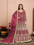 Anaita Pink Embroidered Net Anarkali Suit