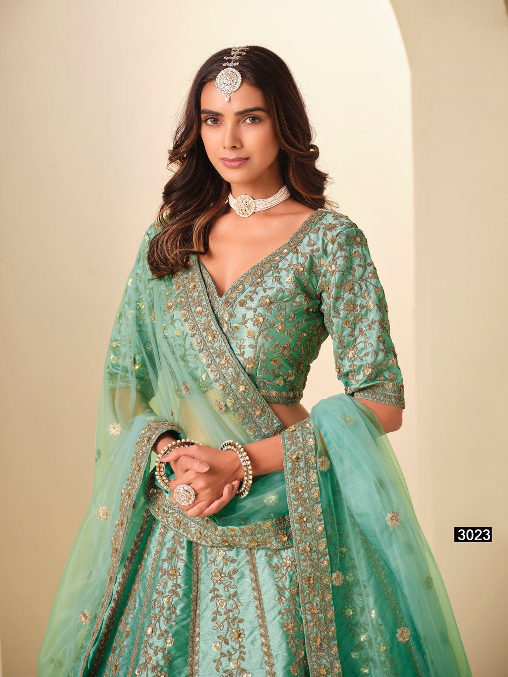 Anaita Sea Green Art Silk Lehenga Choli With Heavy Embroidery Work