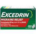 Excedrin Migraine Pain Relief 250 Mg Caplets