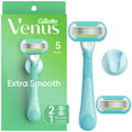 Gillette Venus Extra Smooth Pink Women's Razor Handle + 2 Blade Refills
