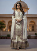 Teeya Creation Multi Color Star Georgette Heavy Embroidery Work Functional Wear Salwar Suit