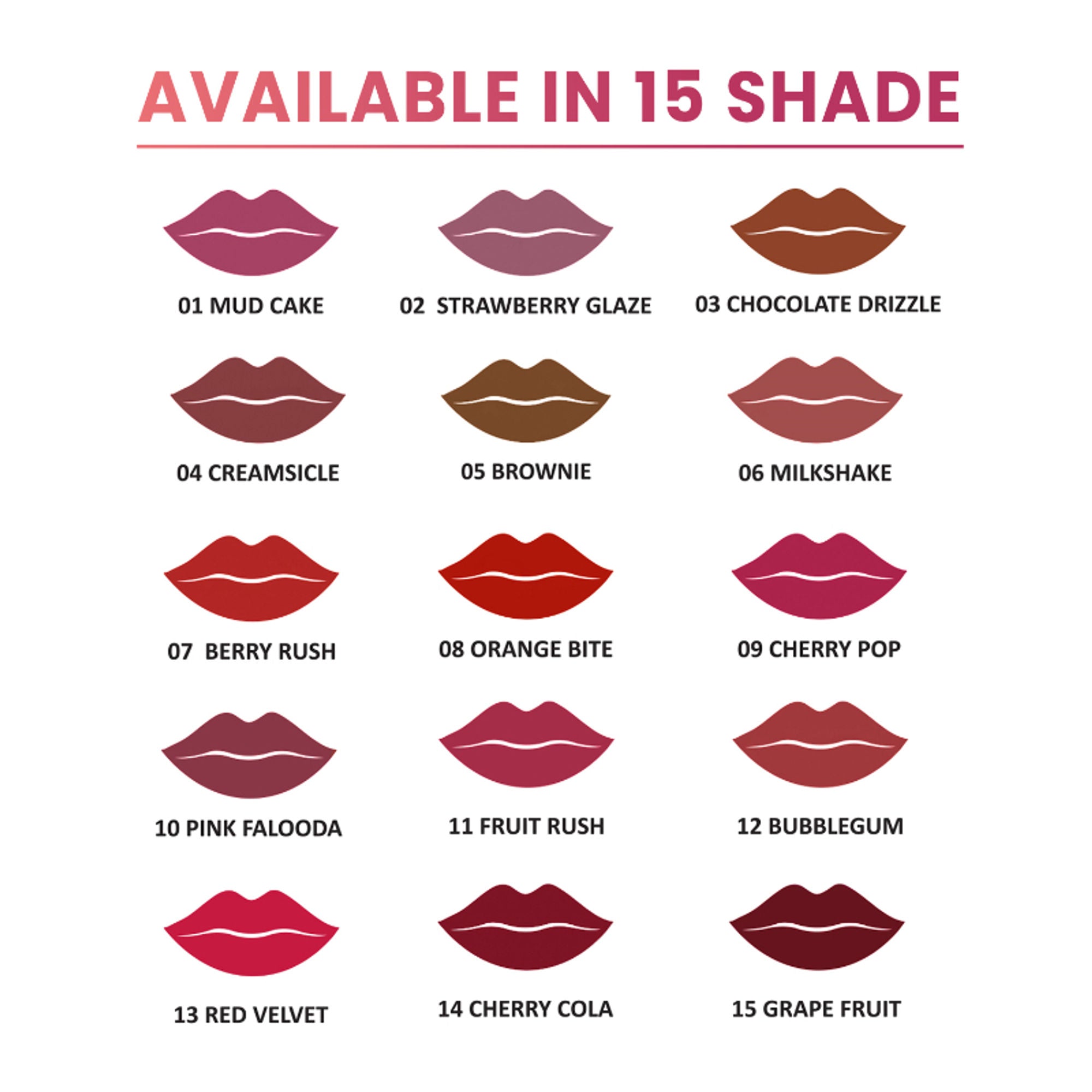 Shryoan Rich Color Non-Transfer Long Stay Creamy Lipstick - Grape Fruit 15 - Cherry Cola -14