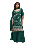Anaita Dark Green Vichitra Suit With Heavy Embroidery Work