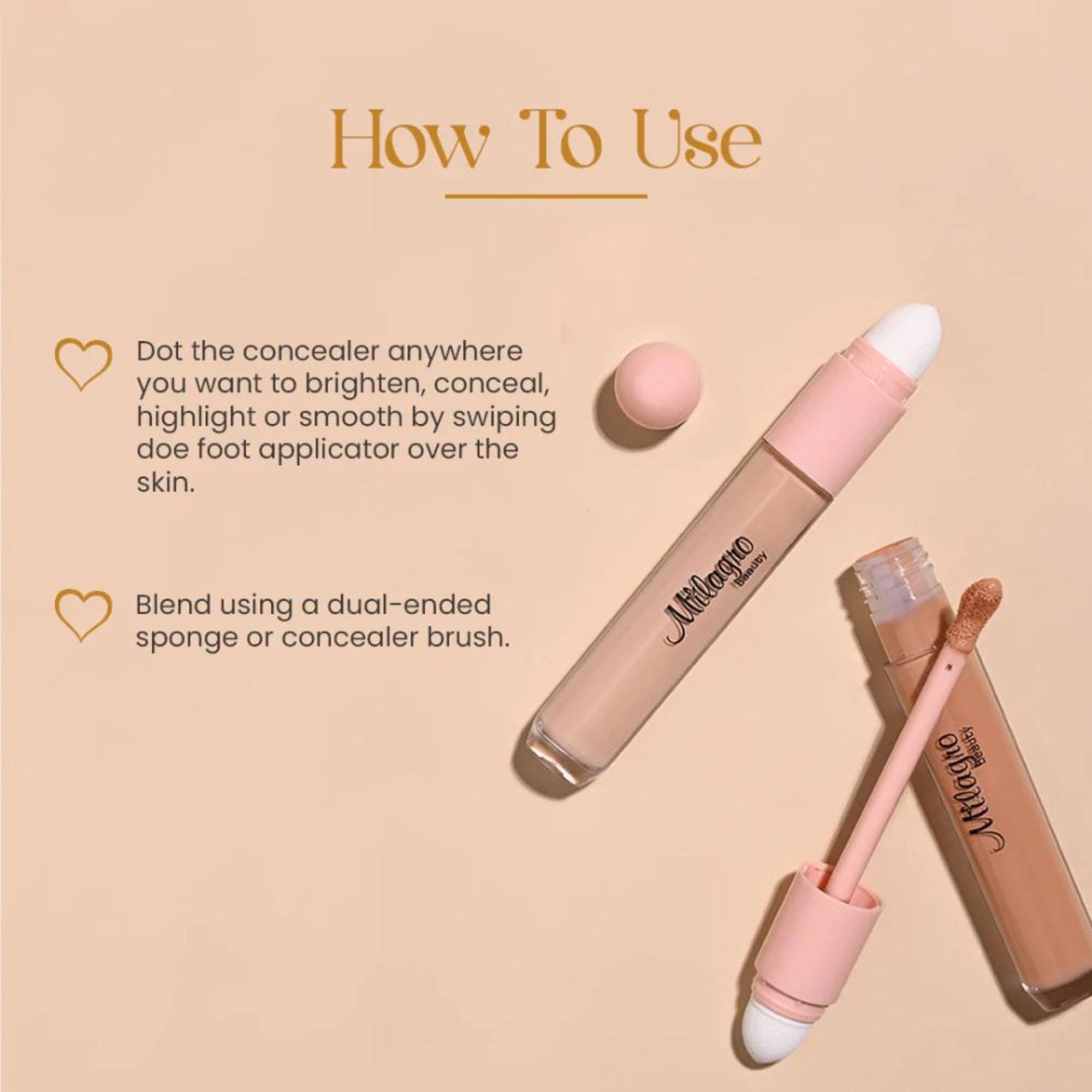 Milagro Beauty Under Cover Wizard Concealer - Rose Beige