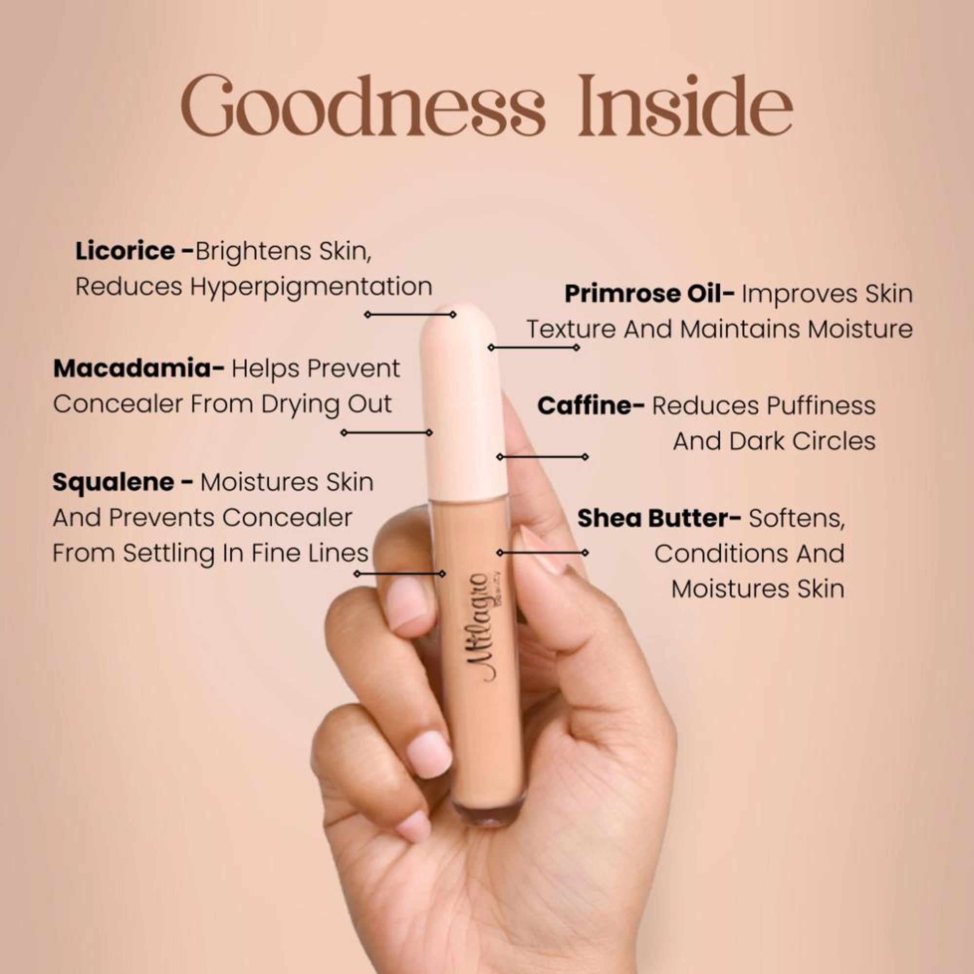 Milagro Beauty Under Cover Wizard Concealer - Rose Beige
