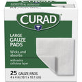 Curad Pro-Gauze Pads – 4" x 4" Sterile Absorbent Gauze, 25 Count