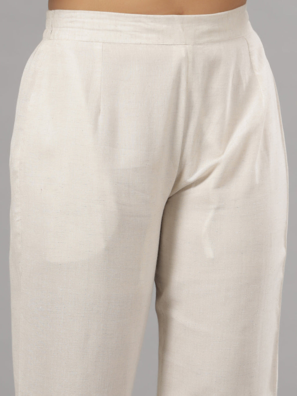 Juniper Women Natural Liva Rayon Solid Pants