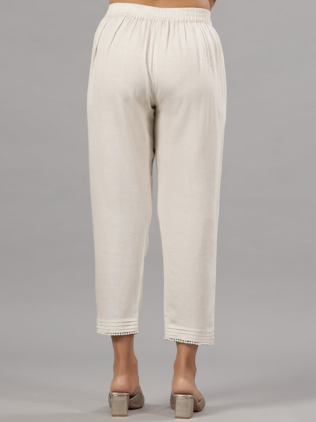 Juniper Women Natural Liva Rayon Solid Pants