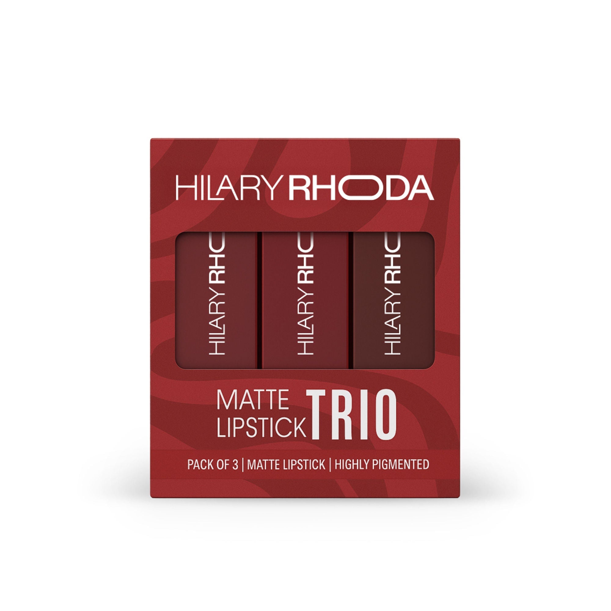 Hilary Rhoda Matte Lipstick Pack Of 3 - Red-Volution Trio 01