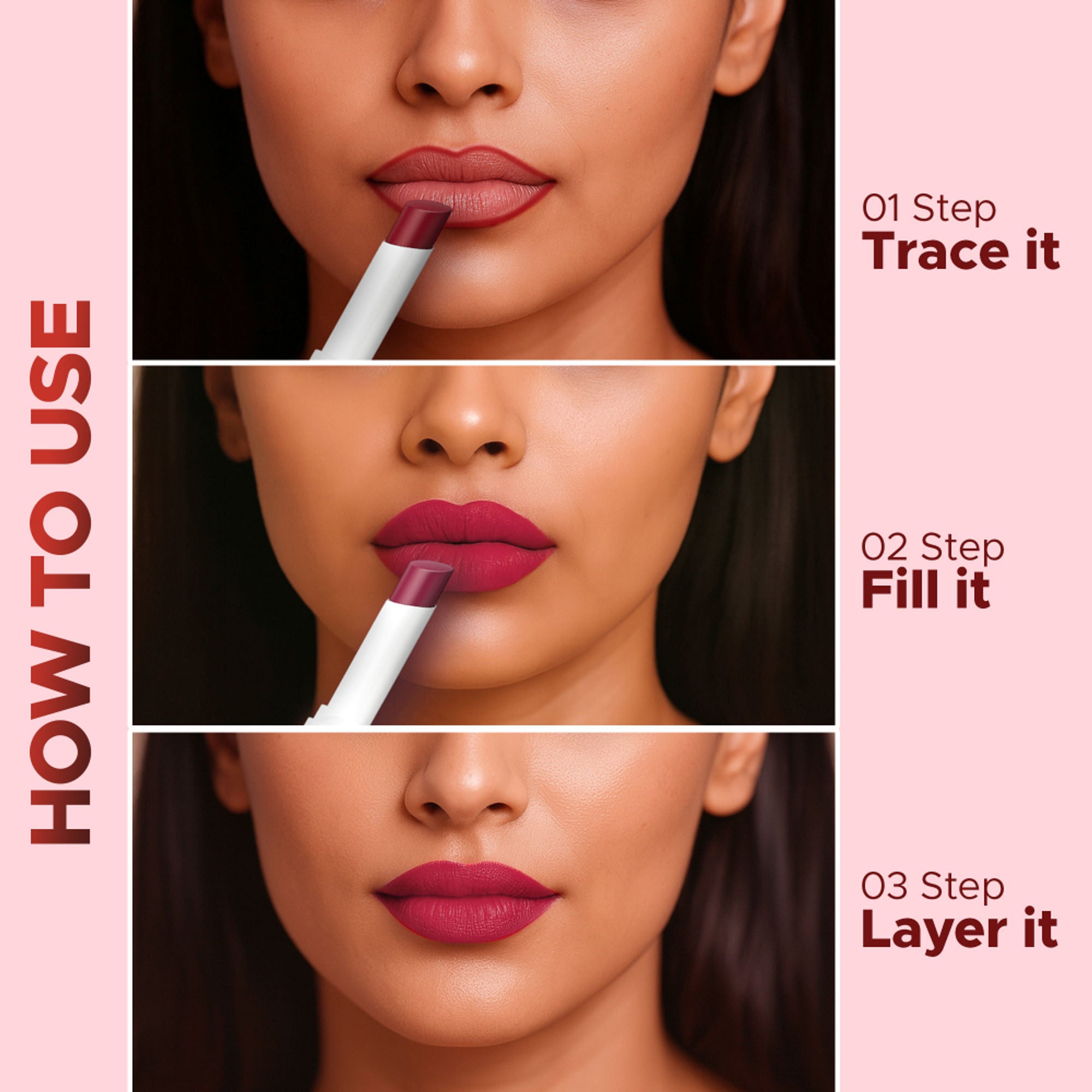 Hilary Rhoda Matte Lipstick Pack Of 3 - Mauve-Lous Trio 03