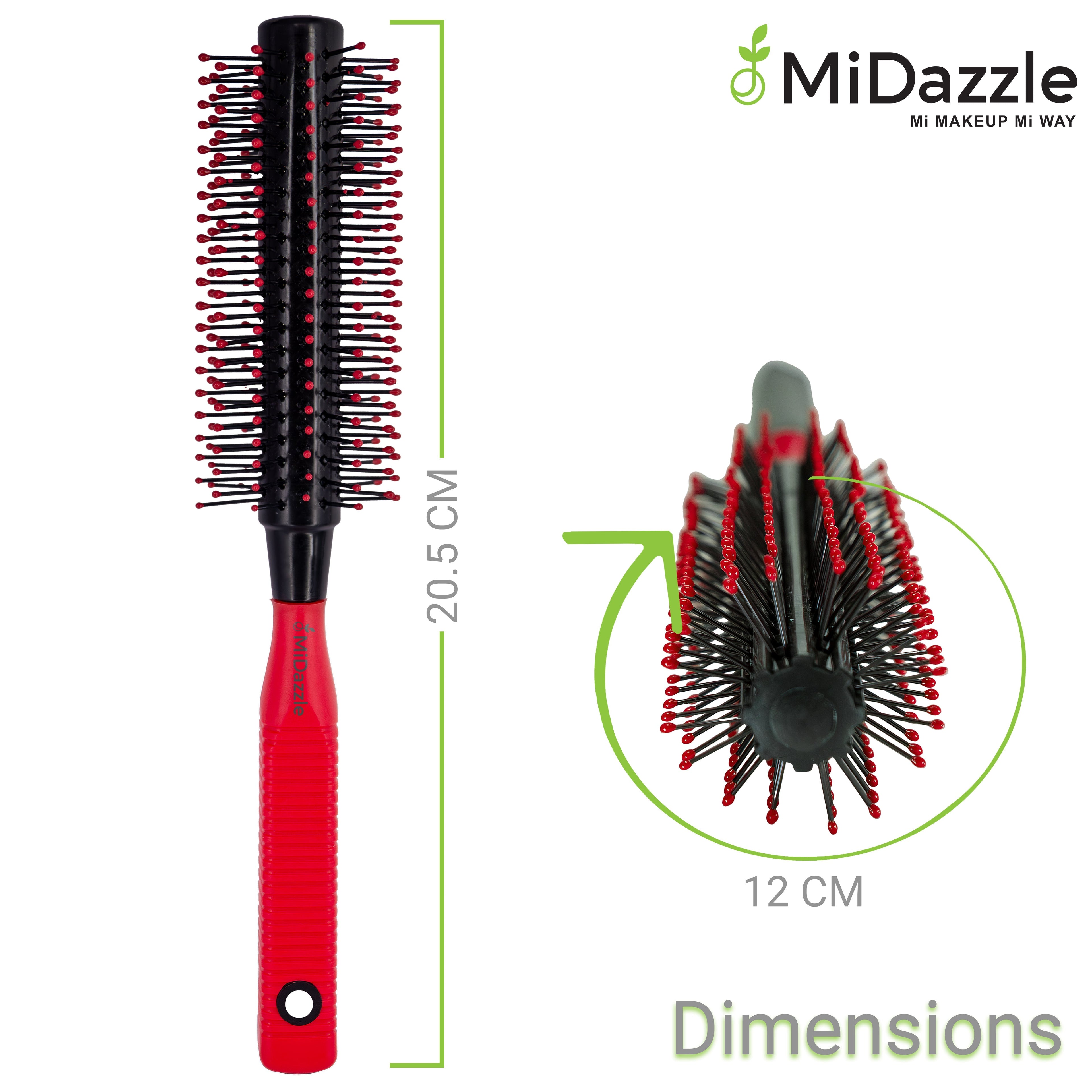 MiDazzle Hair Brush (Red) MIHB0033