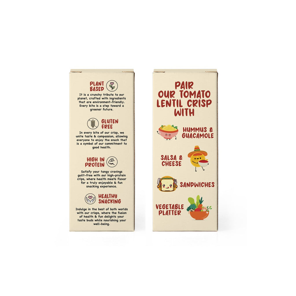 Bean Bites | Savory Tomato Lentil Crisp 3.53 oz (100 g) | Round Crunchy Bites