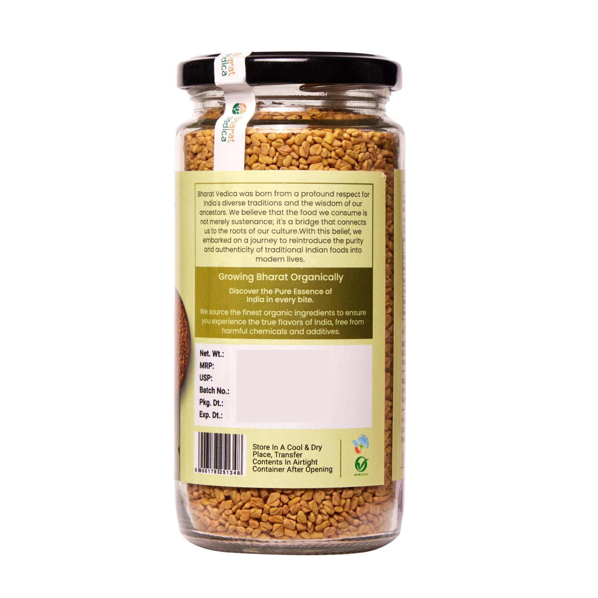 Bharat Vedica Organic Fenugreek Seeds - Methi Dana