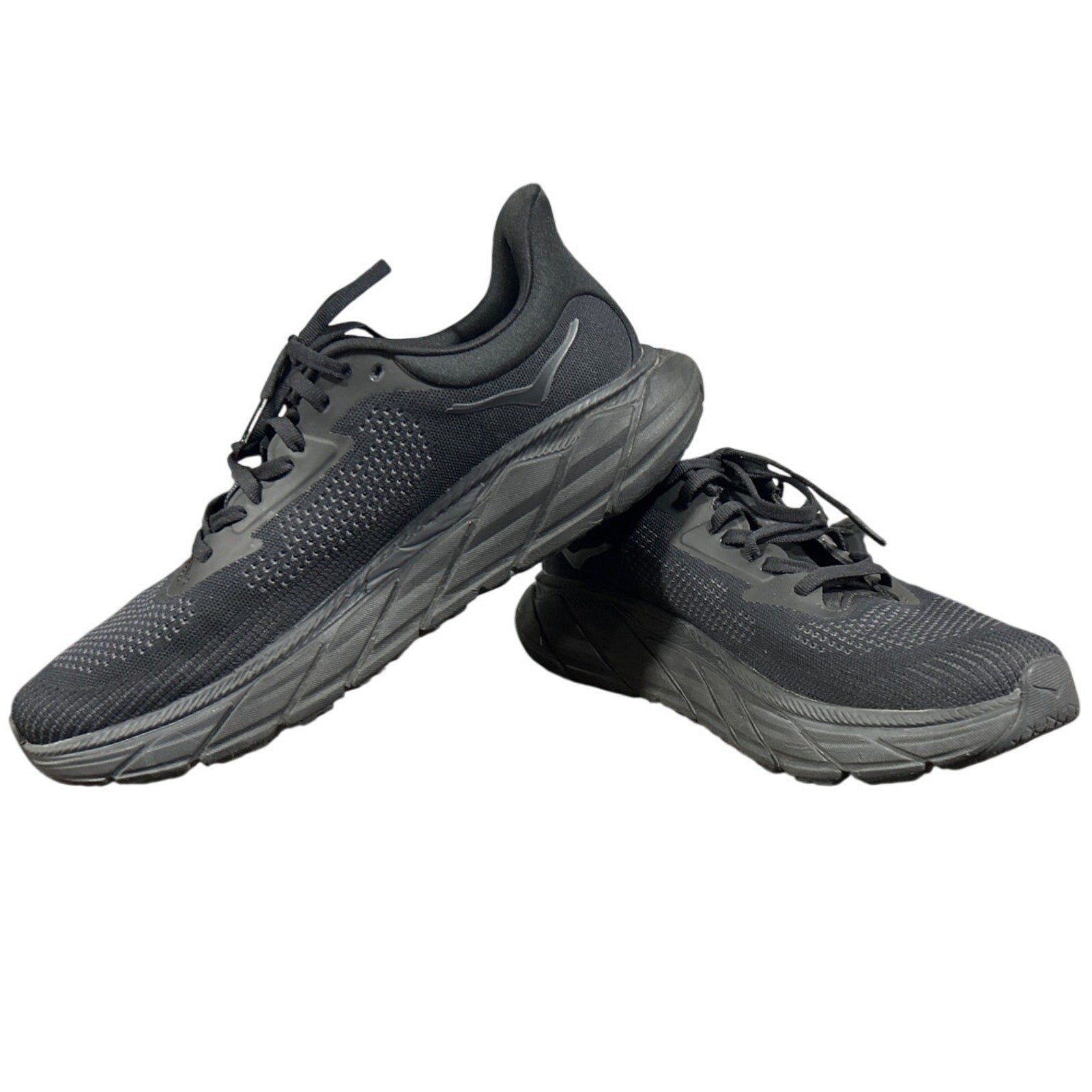 Hoka Womens Size 7B Black Mesh Arahi 7 Lace Up Athletic Shoes w Box EUC