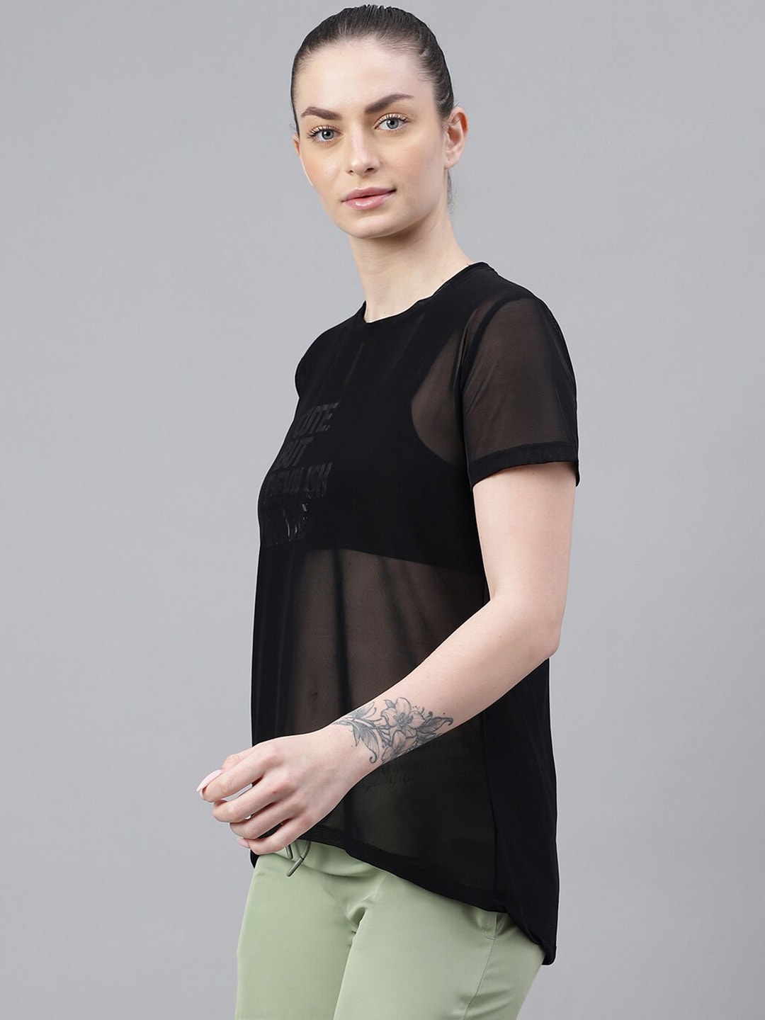 MKH Typography Printed Round Neck Short Sleeves Dri-FIT Relaxed Fit T-shirt
