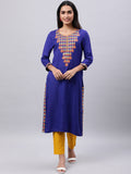 Souchii Women Beautiful Ethnic Motifs Yoke Design Mirror Work Kurta