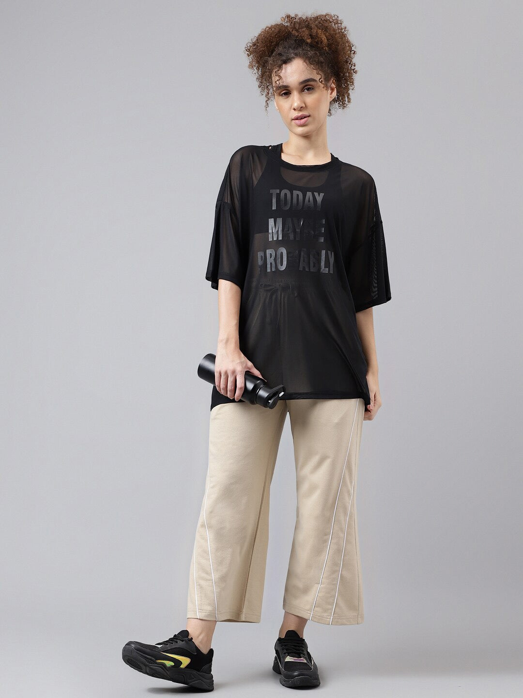MKH Typography Printed Relaxed Fit Sheer Dri-FIT T-shirt
