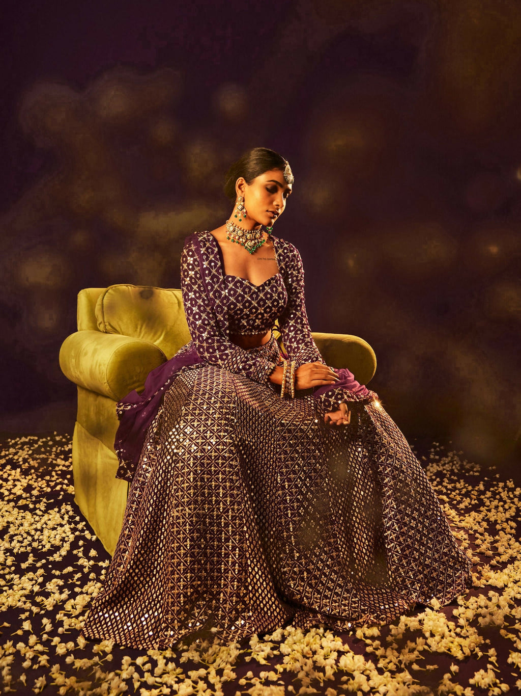 Lehenga Mart Designer Indian Wedding Lehenga Choli-Wine