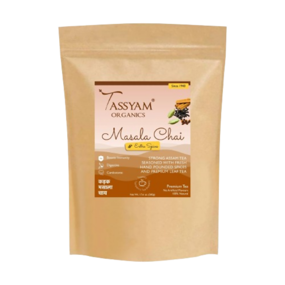 Tassyam Organics Strong Assam Masala Tea - Refill Pack