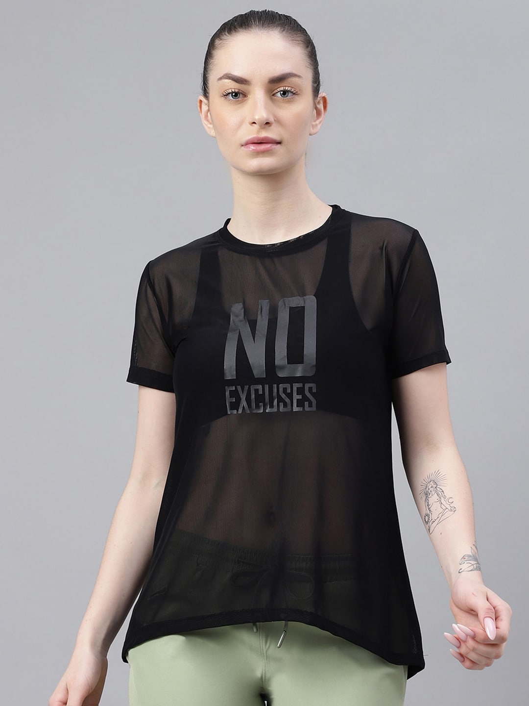 MKH Typography Printed Drop-Shoulder Sleeves Dri-FIT T-shirt