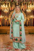 Anaita Sky Blue Georgette Stitched Suit With Embroidery & Sequence Work