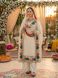Anaita Beige Georgette Stitched Suit With Embroidery & Sequence Work