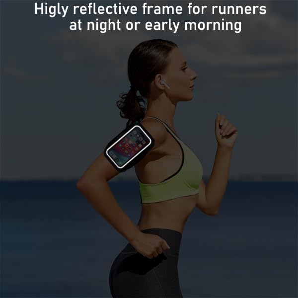 Phone Holder for Running-Arm Band for Running for iPhone & Samsung Galaxy, Cell Phone Armband Holder for Walking, Gym, Workout, Men, Women, w/Adjustable Strap & Zipper Pocket (Purple-M)