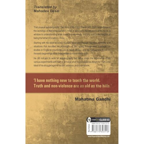 The Story of My Experiments With Truth by Mahatma Gandhi I Books on Non Violence and Truth I Inspirational Biographies I Indian History Freedom Movement I Premium Original Paperback Edition by Mahatma Gandhi