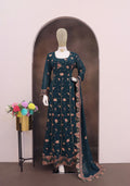 Anaita Teal Green Faux Georgette Sequins Embroidered Salwar Suit