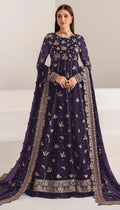 Anaita Purple Faux Georgette Sequins Embroidered Salwar Suit