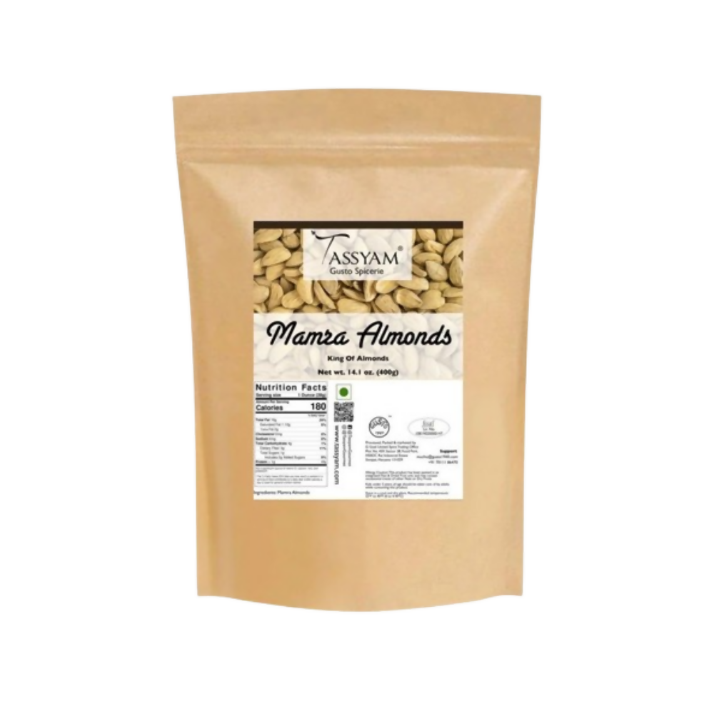Tassyam Organics Ultra Premium Mamra Almonds - Pouch
