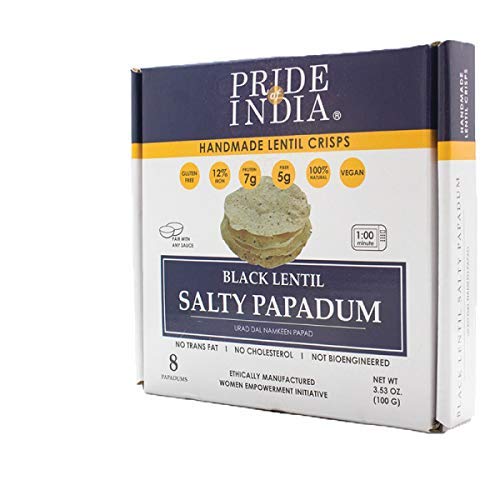 Salty Black Bean Namkeen Papadum Lentil Crisp