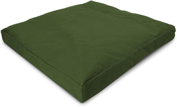 Bean Products Meditation Cushion - Zabuton Meditation Pillows for Sitting on Floor, Yoga Cushion, Cotton Yoga Pillow, Zen Kneeling Prayer Pad- Made in USA - Standard 24x24x2, Earth