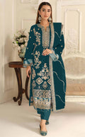 Anaita T Blue Rangoli Silk Suit with Embroidery & Sequence Work
