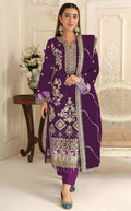 Anaita Purple Rangoli Silk Suit with Embroidery & Sequence Work