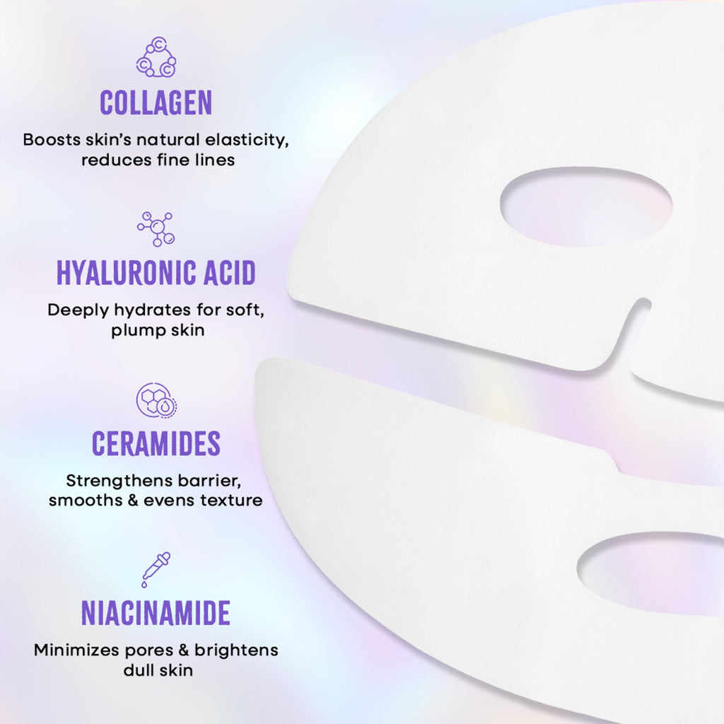 Nykaa Skin Real Collagen Mask – Hydrates, Brightens And Gives Dewy Skin Overnight - Formulated In Korea