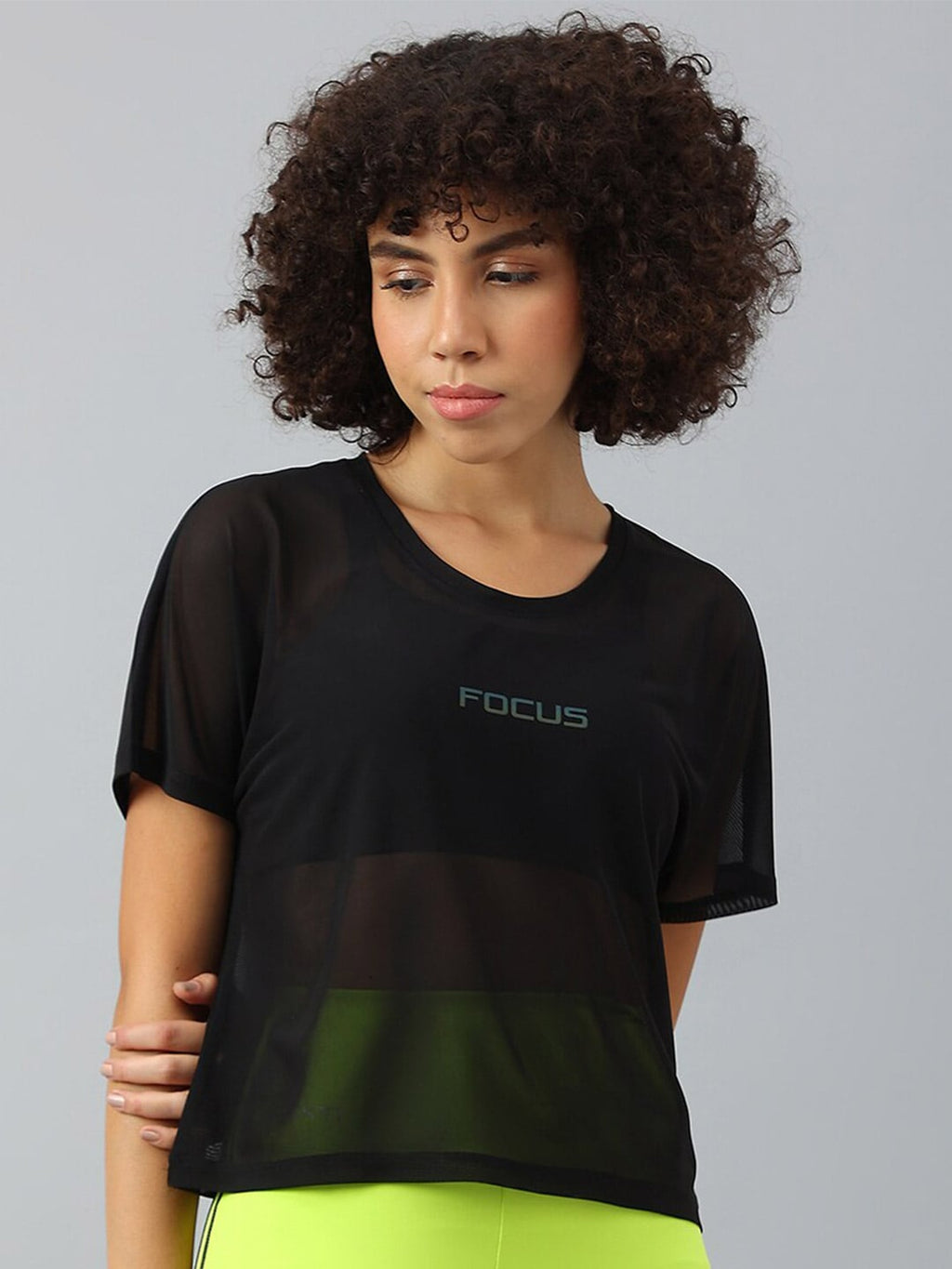 MKH Women Typography Extended Sleeves Dri-FIT Sports T-shirt