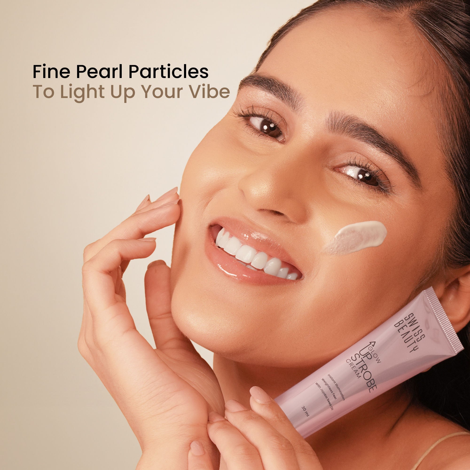 Swiss Beauty Glow Up Strobe Cream, Dewy Radiance, Versatile Use With Jojoba Oil - 1 Pink Twilight
