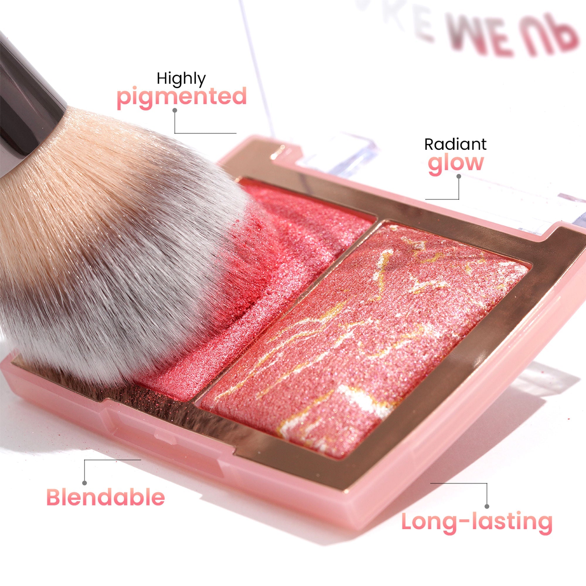 Swiss Beauty Bake Me Up Blush & Highlighter , 2-In-1 Baked Formula, Long-Lasting - Baked Apricot