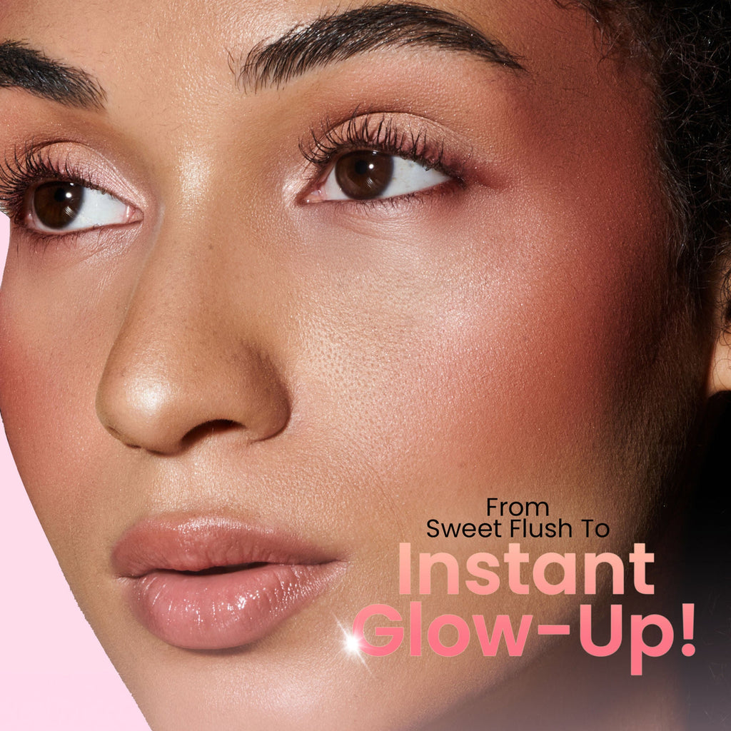 Swiss Beauty Bake Me Up Blush & Highlighter , 2-In-1 Baked Formula, Long-Lasting - Coral Glaze
