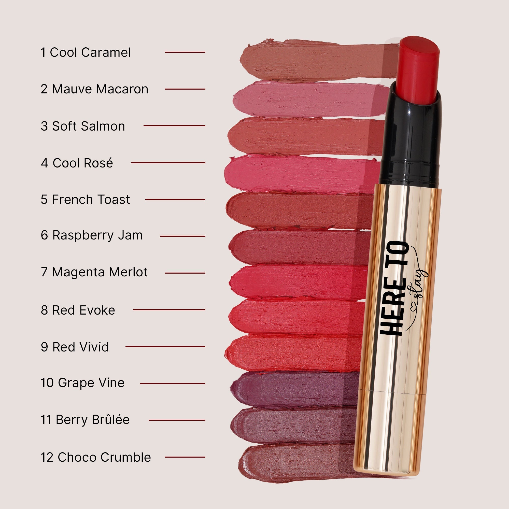 Swiss Beauty Select Here To Stay Lip Crayon Velvety-Matte Finish , 12-Hour Stay - 6 Raspberry Jam